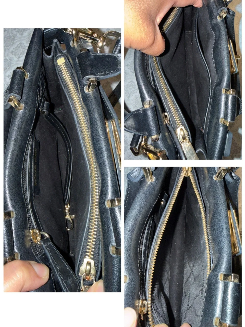 Michael Kors Tatiana Leather Satchel Crossbody